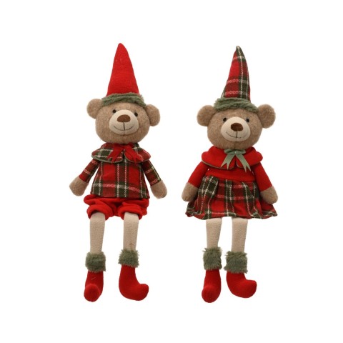 ORSETTO SCOZZESE PELUCHE H.60 2 COLORI